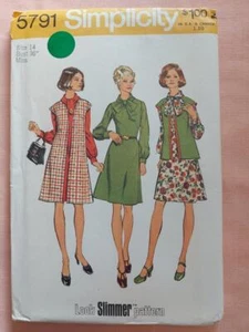 Simplicity 5791 Misses' Vest in 2 Lengths & Dress Pattern Size 14 - Picture 1 of 2