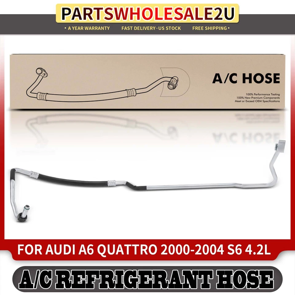 A/C Refrigerant Suction Line for Audi A6 Quattro 00-04 S6 2002-2003 Low Pressure - Image 1 of 4