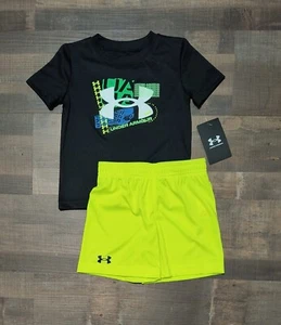 New! Toddler Boy's Under Armour T-Shirt and Shorts Outfit Size 2T - Picture 1 of 3