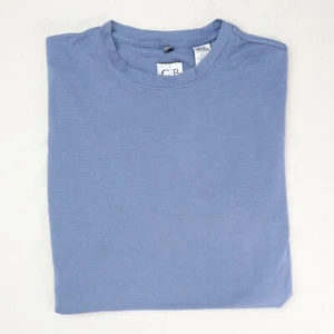 Mens Blue T Shirt Size M Classic Casual Stripe Top Basic Everyday Beene Medium - Picture 1 of 10