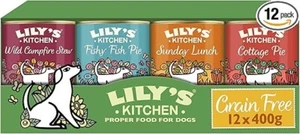 Lily's Kitchen Natural Adult Wet Dog Food Tins Grain-Free Recipe Pack 12x400g UK - Picture 1 of 2