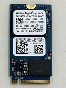 WD PC SN530 SDBPMPZ-512G-1101 512GB  SSD PCIe M.2 2242 Genuine Lenovo 5SS0X5415 - Picture 1 of 8