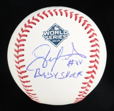 Lote (2) Autografiado por Gerardo Parra Serie Mundial de Béisbol Certificado de Autenticidad JSA ¡2 Inscripciones! Foto 1 de 4