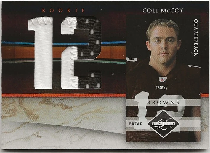 2010 Panini Limited Colt McCoy Number Patch RC 02/10 Texas Longhorns - Image 1 of 1
