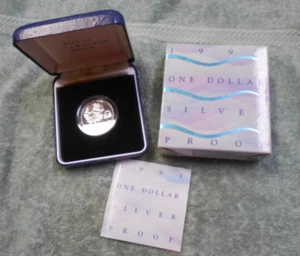 #C14. AUSTRALIAN  LANDCARE  1993 SILVER PROOF DOLLAR $1 COIN - Picture 1 of 4
