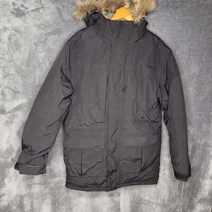 Guide Gear Down Parka Mens Medium Koyuk Black Hooded Ski Snow - Picture 1 of 11