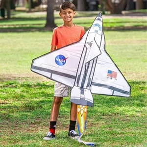 Syncfun Airplane/Spaceship Kite Easy to Fly Huge Kites for Kids Large Beach Kite - Picture 1 of 7
