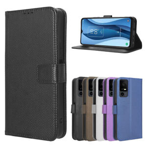 For TCL 40 XL, Luxury Shockproof Cover Matte Flip Leather Wallet Card Stand Case