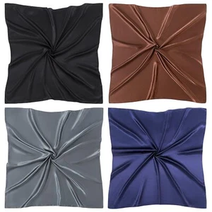 4 Pack 35" Women Large Satin Square Scarves Silk Like Feeling Headscarf Hair ... - Picture 1 of 7