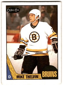 1987-88 O-Pee-Chee Michael Thelven Rookie #24 Boston Bruins