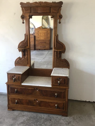 Beautiful Antique Victorian Marble Top Vanity Cover