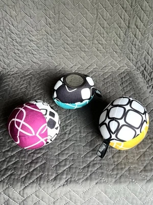4Moms MamaRoo Plush Mobile Toy Ball Replacement Part SET OF 3 Teal Yellow Wine - Image 1 of 4