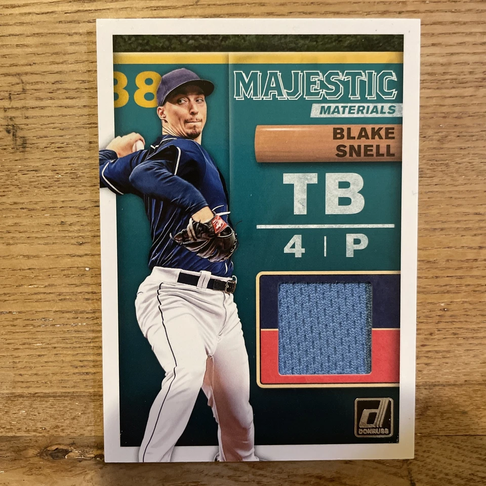 2019 Donruss Blake Snell Rays Majestic Materials Patch MM-BS - Image 1 of 2