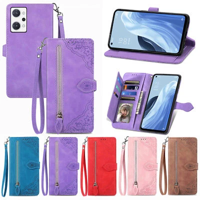 NEW HOT For OPPO A79 A78 A58 A38 Find Reno 11F 12 Wallet Case Leather Flip Cover - Image 1 of 4