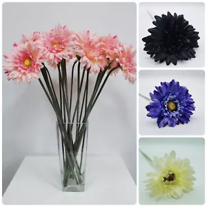 Einstieliger Gerbera Blumenkopf perfekt Garten Indoor Outdoor Körbe Dekoration - Bild 1 von 6