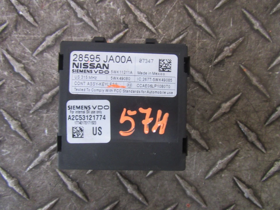 07 - 08 MÓDULO DE CONTROL SIN LLAVE NISSAN ALTIMA 28595 JA00A Foto 1 de 4