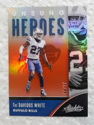 2020. ABSOLUTE. Tri'DAVIOUS WHITE. "UNSUNG HEROES". ORANGE FOIL. RARE. #44/75. - Image 1 of 3