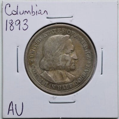 1893 50C Columbian Commemorative Half Dollar in AU Condition #2017 - Image 1 of 2