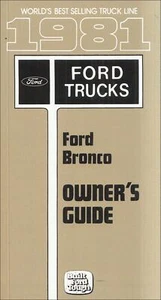 1981 Ford BRONCO Proprietari Manuale Utente Istruzioni Guida Libro Custom Ranger - Foto 1 di 2