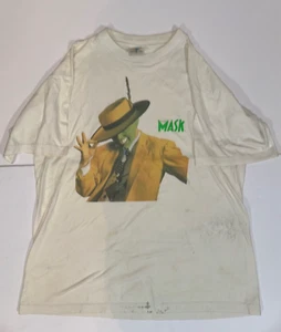 Vintage 90s The Mask Movie Promo Tee Shirt Jim Carrey men's Large rare - Picture 1 of 3