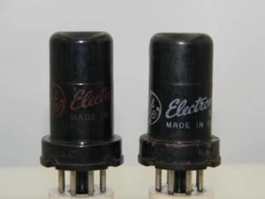 Pair GE 12SA7 Test NOS/Near 1200/4300gm & 1100/4250gm Metal Serious Tubes R98 - Picture 1 of 4