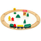 20-teilige Holzeisenbahn Starter-Set Spielzeug-Eisenbahn Holzbahn Kinderbahn