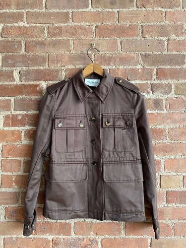 SAINT LAURENT (YSL) Giacca militare vintage Yves Saint Laurent Rive Gauche da donna marrone taglia 36 Francia