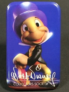Jiminy Cricket - Walt Disney Collectors Society Button 2 3/4 in x 1 3/4 in - Picture 1 of 8