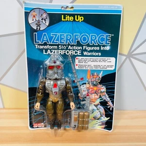Figura De Colección Sungold Lazerforce Warriors KO Knock Off MOTU en Tarjeta Nuevo Antiguo Stock - Imagen 1 de 14