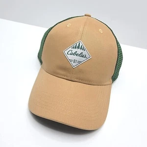 Cabelas 61 Logo Four Leaf Clover green Tan Snapback Mesh Hat Cap Bass Pro Shops - Picture 1 of 3