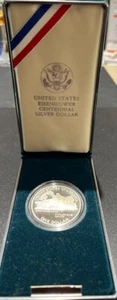MONEDA ESTADOS UNIDOS ONE DOLLAR 1990 - EISENHOWER CENTENNIAL - PLATA - Picture 1 of 4