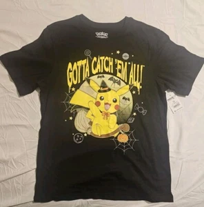 Pikachu Pokemon Spooky Nights Boys Short Sleeve Graphic T-Shirt Size XXL 18 - Picture 1 of 2