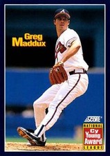 1994 Score #634 Greg Maddux Atlanta Braves HOF