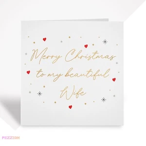 Biglietto di Natale Romantico per Moglie, Fidanzata o Fidanzata | Biglietto di Natale per Lei - Foto 1 di 6