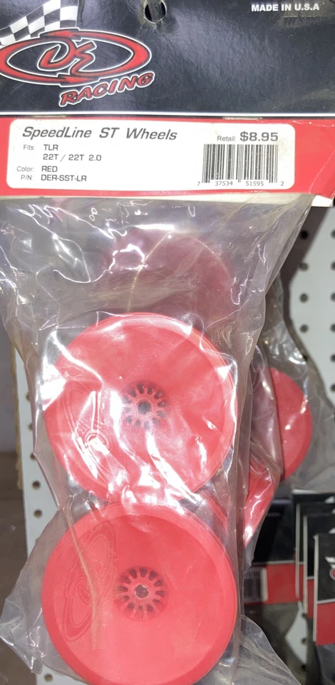 DE Racing DER-SST-LR Speedline ST Wheels Losi 22T 22T 2.0 red - Image 1 of 1