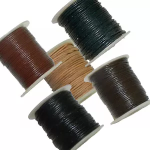 Rockin Beads 1mm Buffalo Leather Lace Round Cord 25 Yards Spool U-Pick - Picture 1 of 6