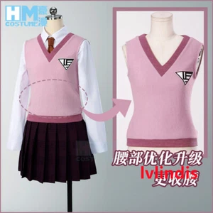 Danganronpa V3 Kaede Akamatsu Skirt Pleated Skirt Vest Cosplay Girls Uniform Set - Picture 1 of 21