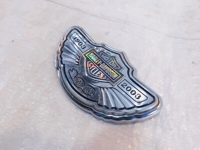 Harley Davidson Dyna Electra Glide 100 aniversario tanque combustible gasolina insignia emblema Foto 1 de 4