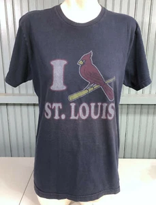 I Love St. Louis Cardinals Majestic L T-Shirt - Picture 1 of 3