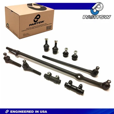 10Pcs Front Ball Joints Adjusting Sleeve Tie Rod for 1980-96 Ford F-150 Bronco - Image 1 of 4