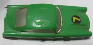 vintage 4 1/2" plastic slot car body Ideal Hong Kong slope back car green #7 - Picture 1 of 4
