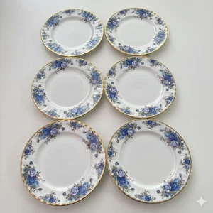 Royal Albert Moonlight Rose Plate Set of 6 18cm/7.1" Dessert Cake Plate UNUSED - Picture 1 of 5