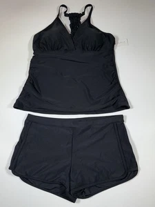 Holipick 2 Piece Swimsuit Tankini Top with Shorts Bathing Suit Tummy Control XL - Picture 1 of 8