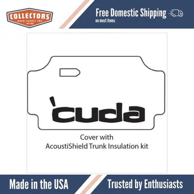 Capa de tapete tronco para 69 Plymouth Cuda borracha de alta definição com MA-048 Cuda - Imagem 1 de 4