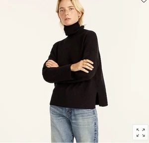 Maglione J Crew Donna XS Nero Girocollo Boxy Relax Lana Alpaca Capsula Basic - Foto 1 di 13