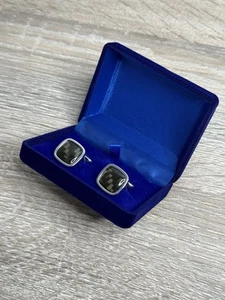 German Cufflinks In Olive Green - Picture 1 of 7
