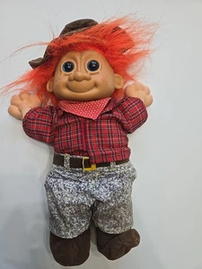 Russ Vintage Troll Kidz 12” Plush Doll Buckaroo 90s - Picture 1 of 10