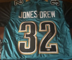 Maurice Jones-Drew Signed Jacksonville Jaguars Custom Jersey Beckett Certified - Picture 1 of 3
