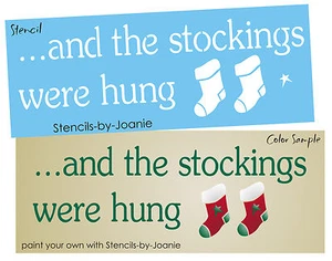 Stencil And The Stockings Were Hung Star Christmas Country Primitive DIY Signs - Picture 1 of 5