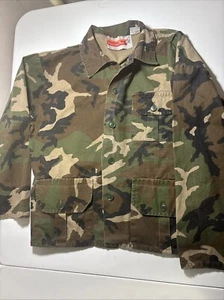 Chaqueta de Tiro Camuflada Winchester Bdu Años 80 De Colección Talla L Caza Aire Libre Ejército Militar - Imagen 1 de 10